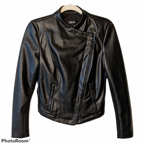 Dkny Jackets & Blazers - DKNY vegan leather Moto jacket XS